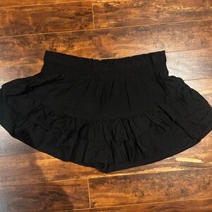 Black Women's Mini Bloomers + Satin Mini Skirt